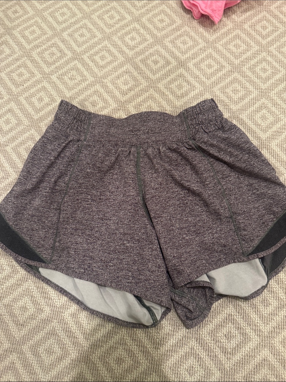 lululemon athletica Heathered Plum Gray Running Shorts